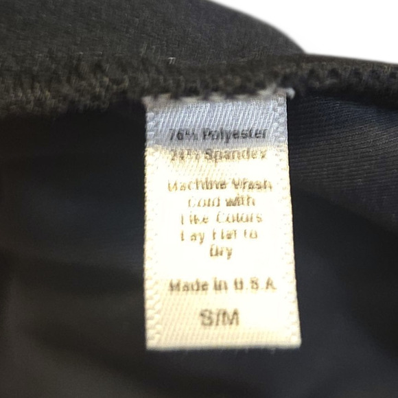 Joah Brown Crop V-Neck Long Sleeve Thumbholes Small Medium Black - Picture 5 of 7